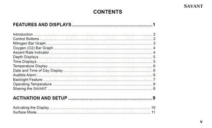 Aeris Savant Scuba Dive Computer Manual Printed 68 Pages3
