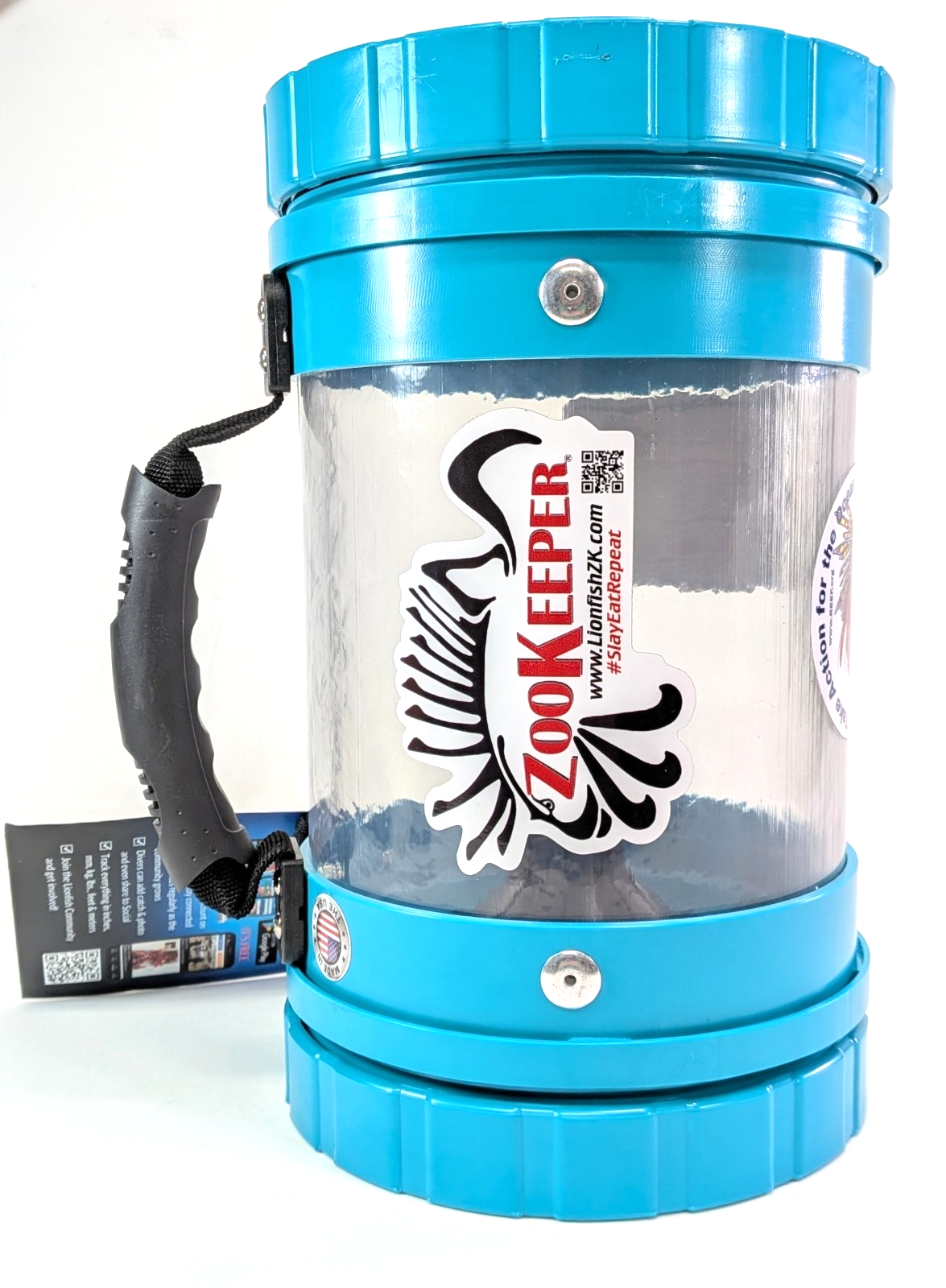 ZooKeeper 12" Lionfish & Marine Debris Containment Unit Teal Scuba Dive Locker14