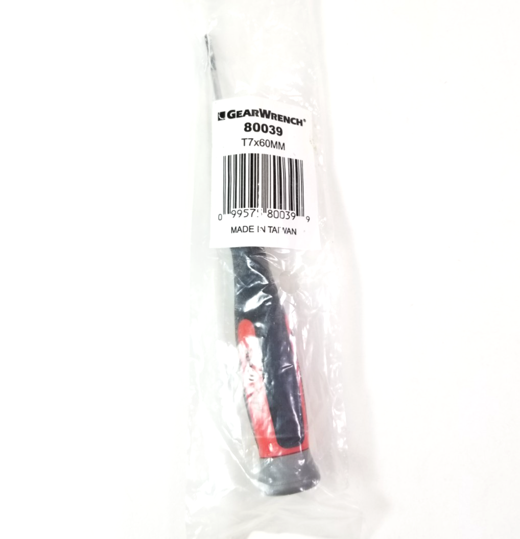 GearWrench T7 x 60mm Mini Torx Dual Material Screwdriver 80039 Gear Wrench T-71