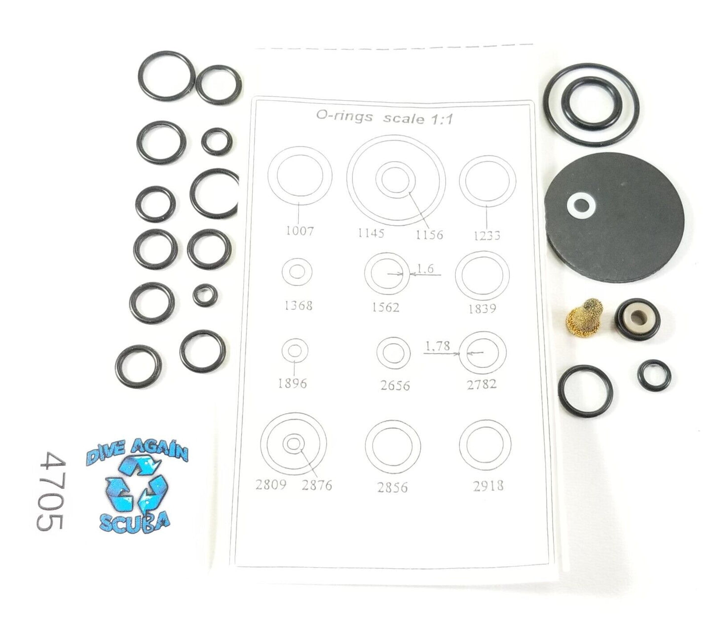 Poseidon Jetstream 2960 3424 Service Rebuild Kit Scuba Dive 1st Stage Regulator