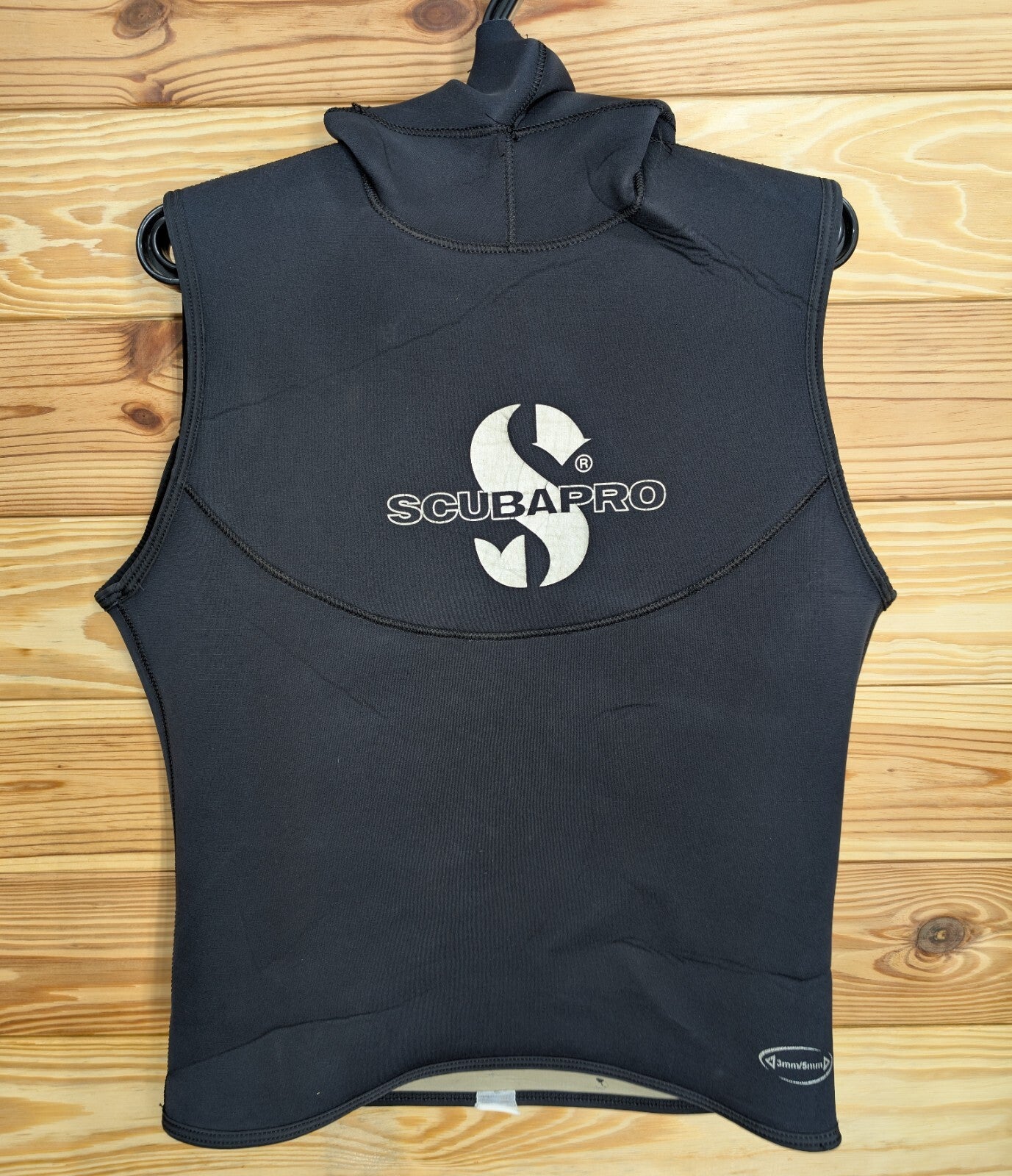 ScubaPro Men's Hybrid Hooded Vest 5mm - 3mm Black Size XXL XX Large Wetsuit Hood2