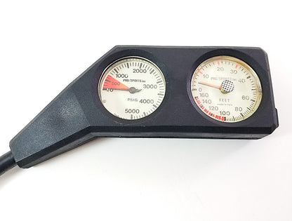 Scubapro Scuba Dive 2 Gauge Console 5000 SPG Pressure Gauge 160ft Depth    #59081