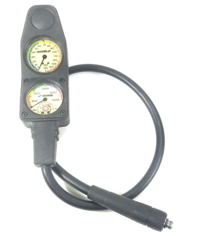 Sherwood Scuba Dive 2 Gauge Console Genesis 4500 SPG 150ft Depth           #44071