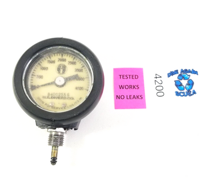 US Divers Aqua Lung 4000 PSI SPG Submersible Pressure Gauge Scuba Vintage   4200