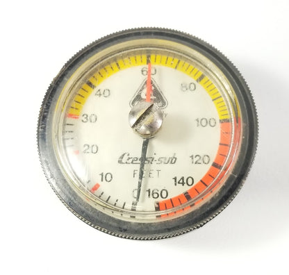 Cressi 160ft Depth Gauge Scuba Dive Puck Module, Max Depth Adjustable Calibrate0