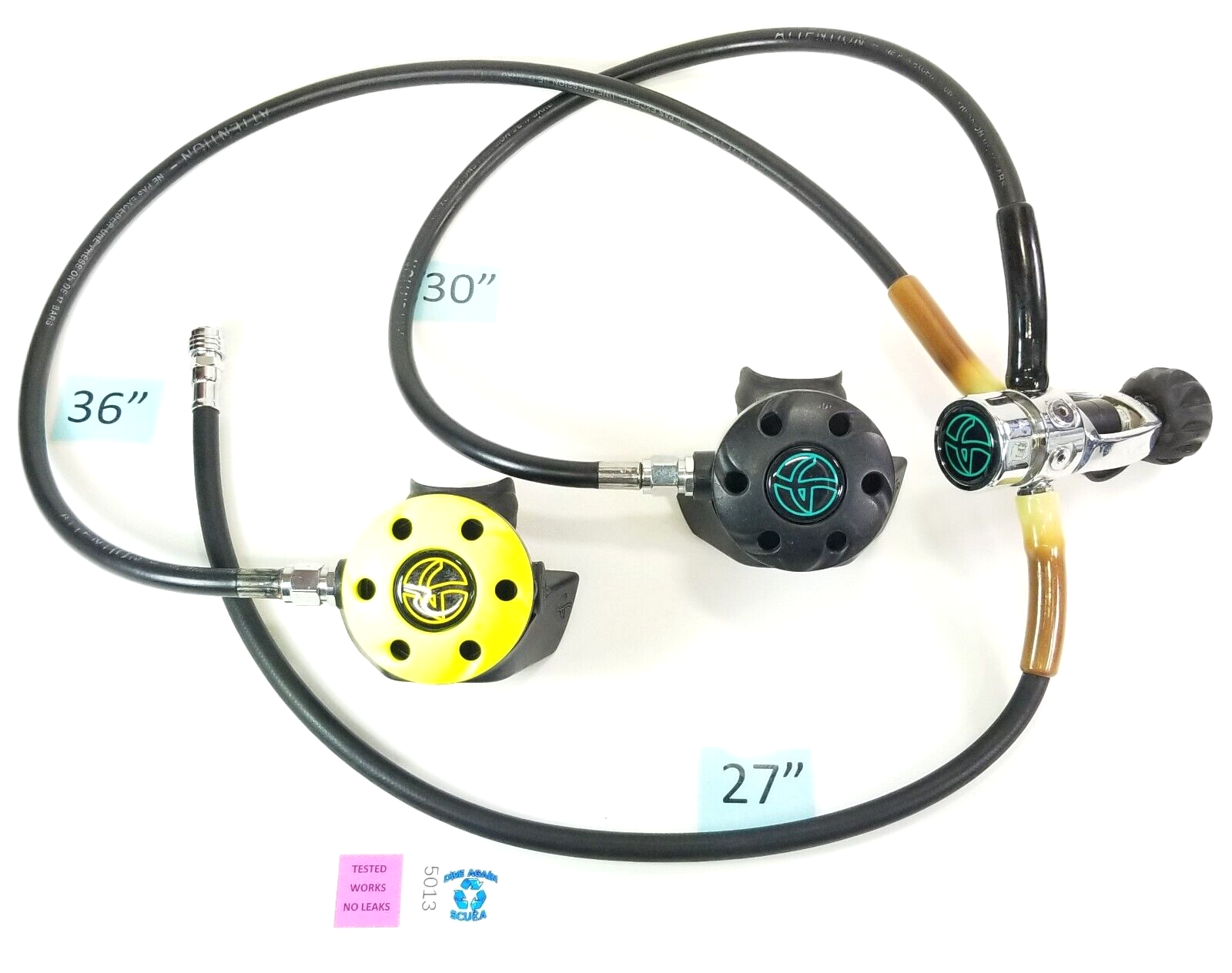Genesis Scuba Dive Complete Regulator Set Yoke 1st, 2nd Stage, Octo & Inflator1