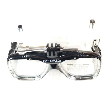 NEW Octomask Standard Scuba Diving Mask GoPro Hero Camera Mount Black / Clear