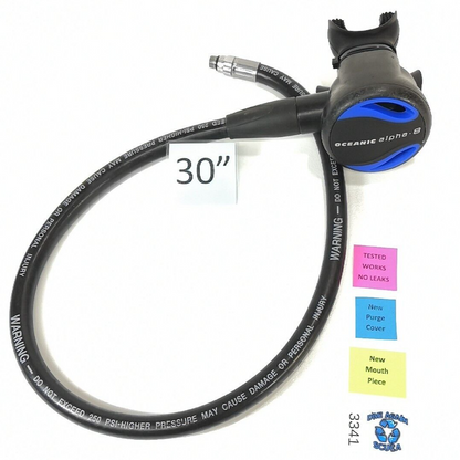 Oceanic Alpha 8 2nd Stage Regulator Scuba Dive NEW Purge Cover + Mouthpiece 33410