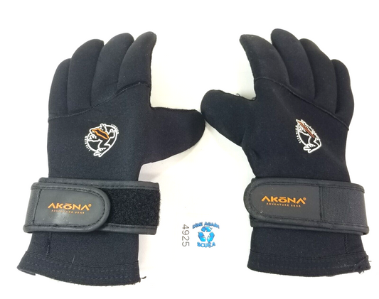 Akona Adventure Scuba Diving 3mm Gloves Neoprene Size Medium, MD, M        #4925