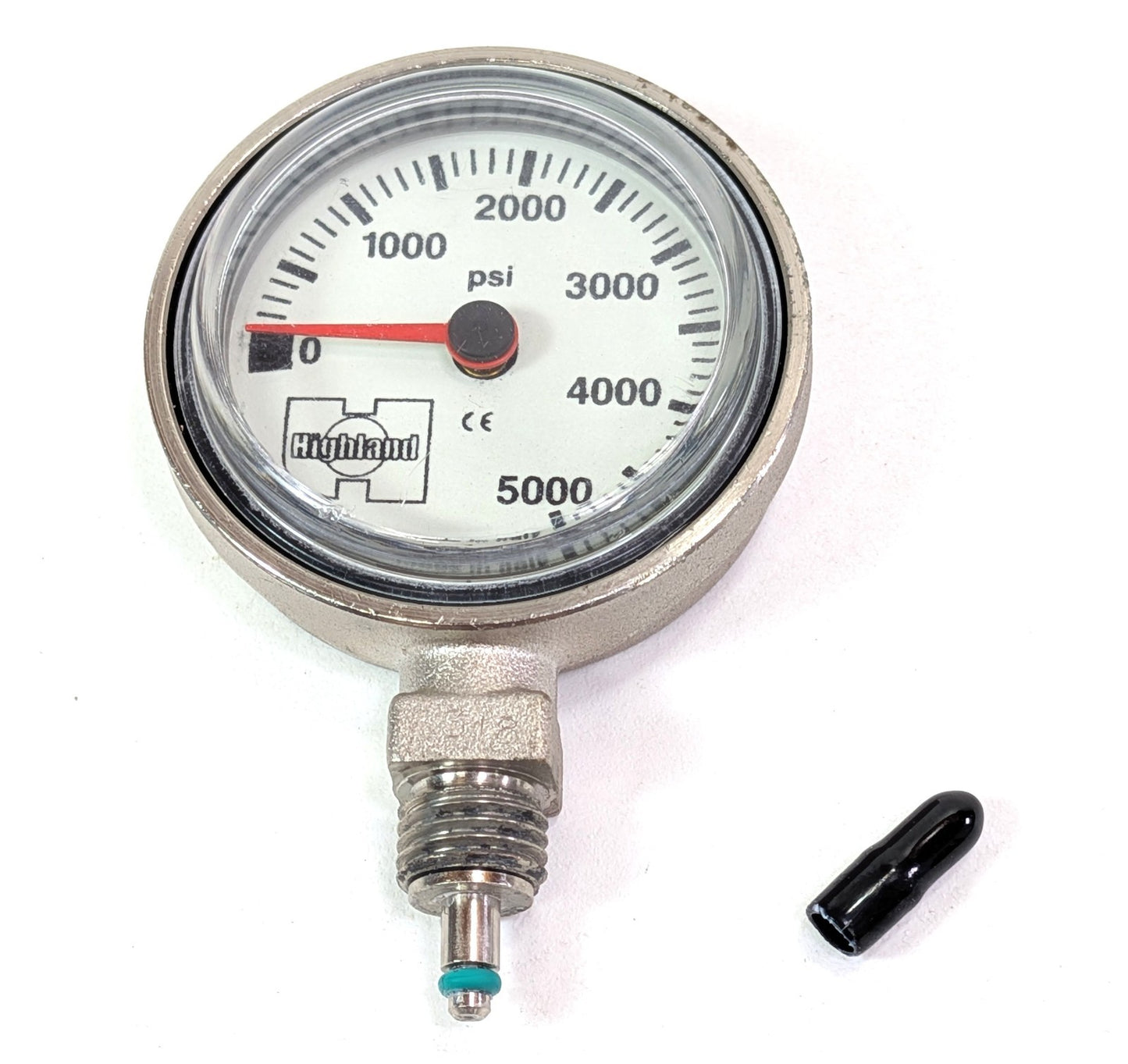 XS Scuba Highland Brass 2" 5000 PSI SPG Pressure Gauge Scuba Dive + HP Spool7