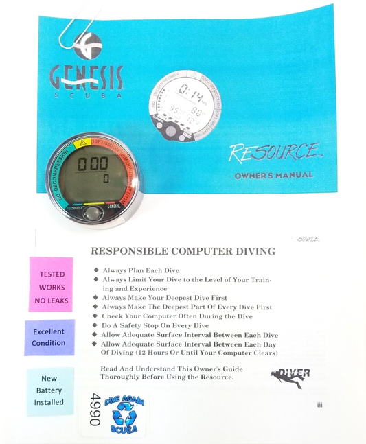 Genesis Sherwood Resource Puck Scuba Dive Diving Computer Module The Source 49900