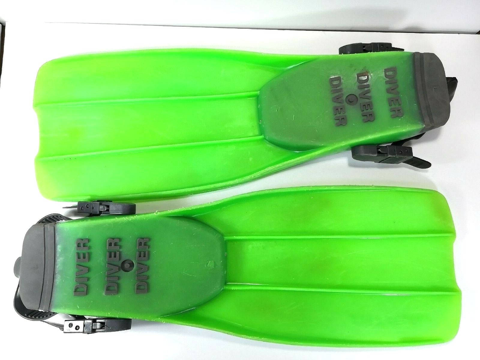 IST Proflex Open Heel Adjustable Fins Flippers Lime Green, Gray Size Large LG L1