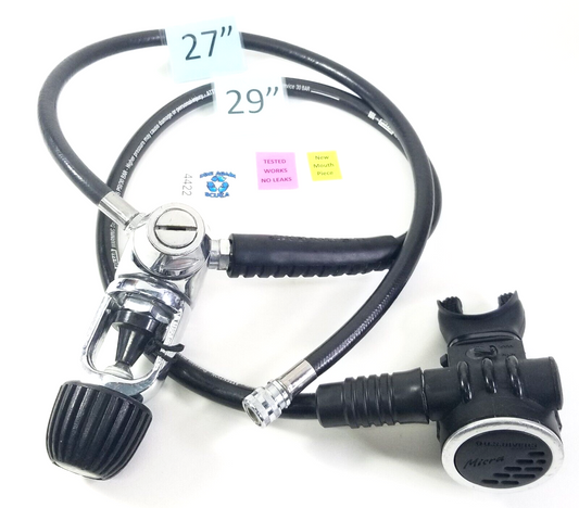 US Divers Aqua Lung Micra + Regulator Set Scuba Dive 1st & 2nd Stage Yoke  #4422