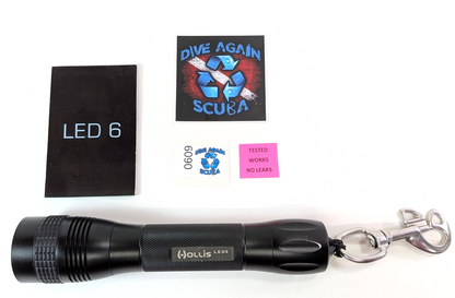HOLLIS LED6 PRIMARY TORCH, MAGNETIC SWITCH LED Scuba Dive Underwater Flash Light0