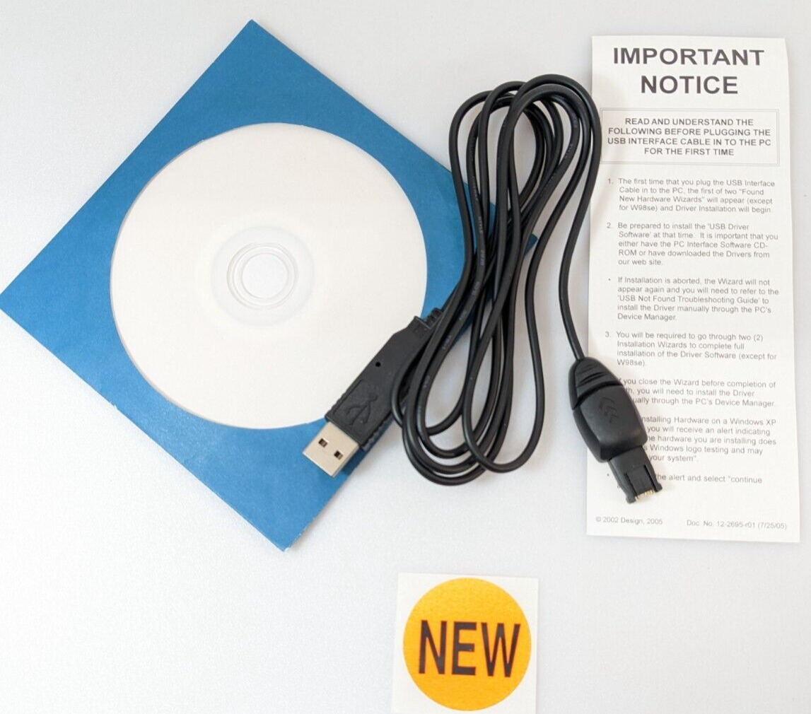 Aeris Dive Computer Data Download Cable USB + Drivers A300, A300XT, A300Ai5