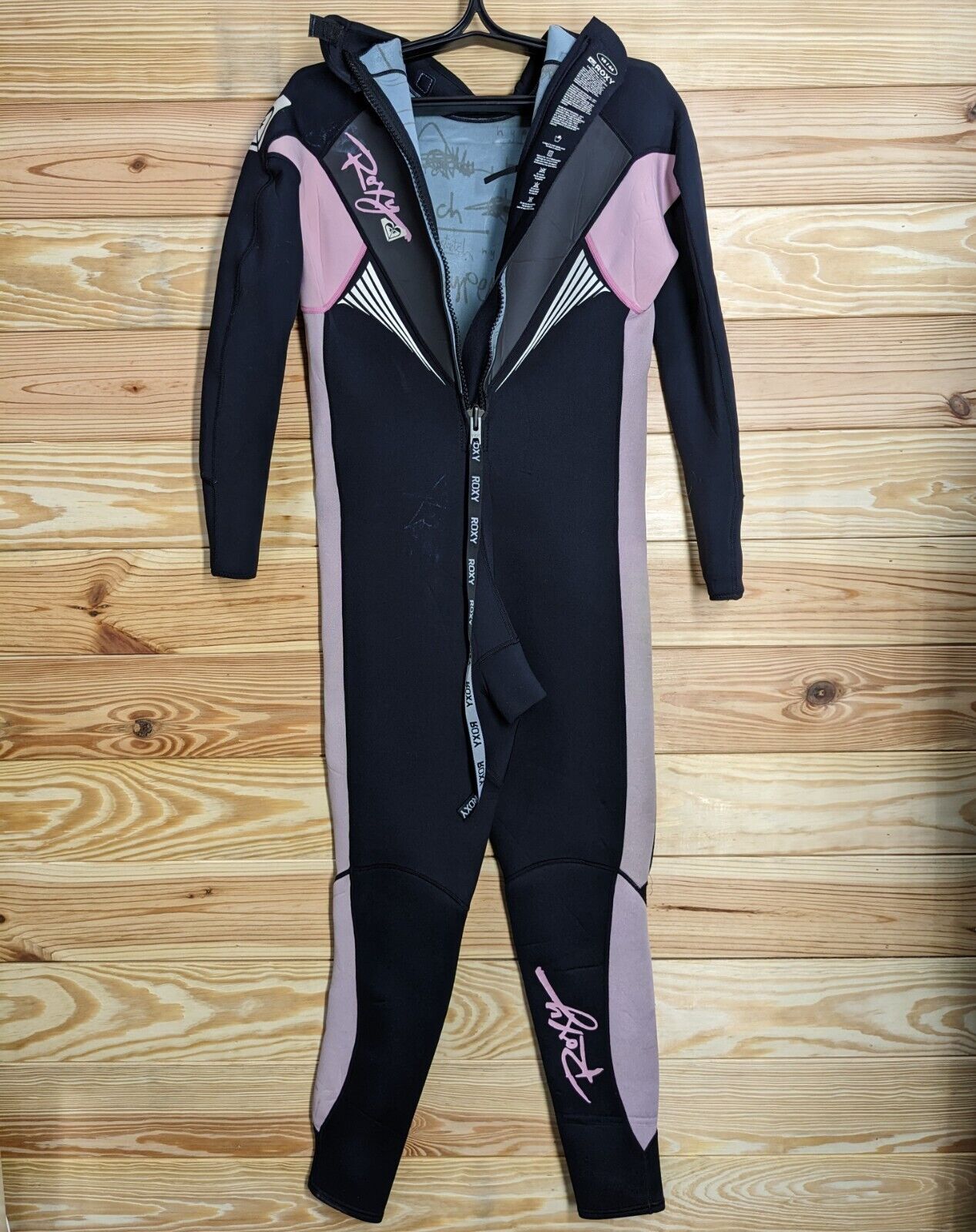 Roxy Syncro Hyperstretch Pink Women's Full Wetsuit Size 16 Scuba Dive 3mm, 2mm