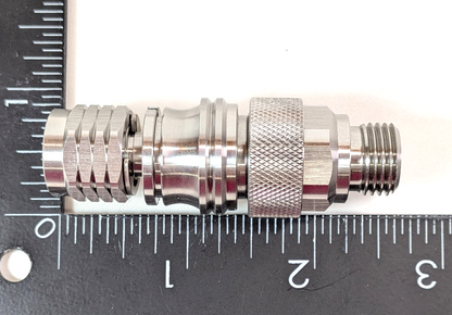 QD Quick Disconnect 2nd Stage Regulator Hose 2 Piece Adapter Set Stainless Steel15