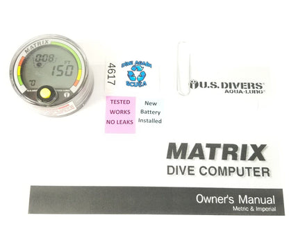 US Divers / Aqua Lung Matrix Scuba Dive Diving Computer Puck Module with Manual