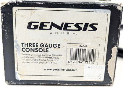 Genesis Navigator 3 Gauge Scuba Dive Complete Console Pressure, Depth, Compass2