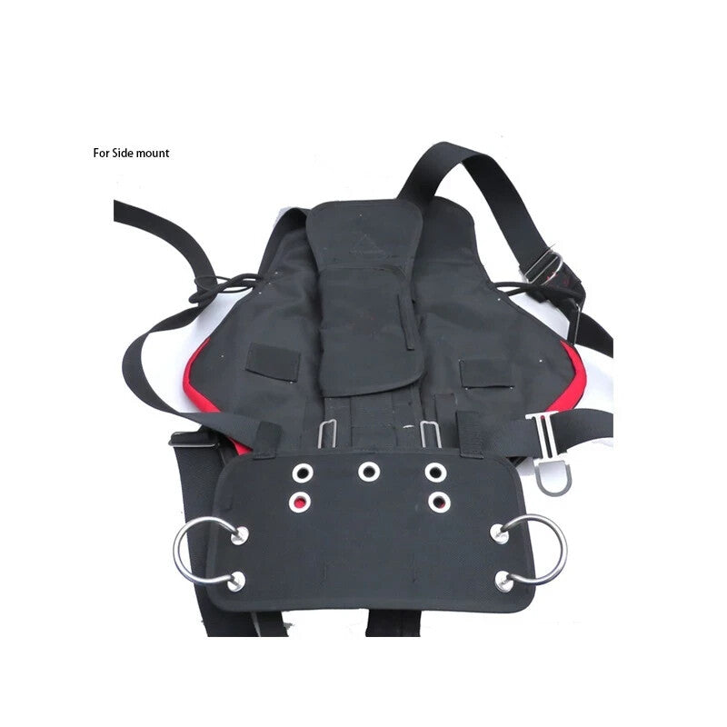 Scuba Dive BCD Butt Plate + Book Screws, Clip Loops Harness Board Sidemount Tech9