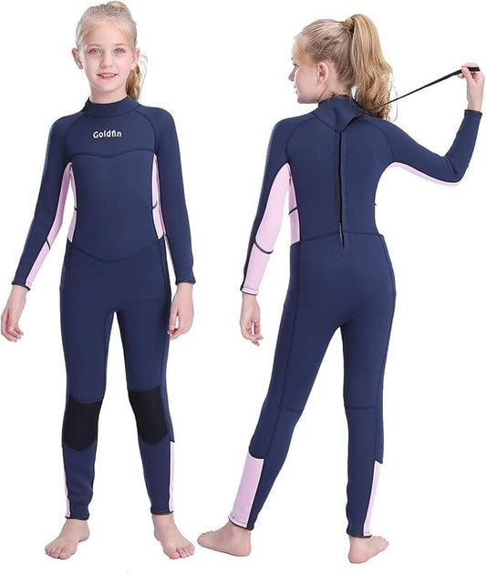 GoldFin Full Pink Kids Children's 3mm Wetsuit Scuba Dive Snorkel Size 2 Girls0