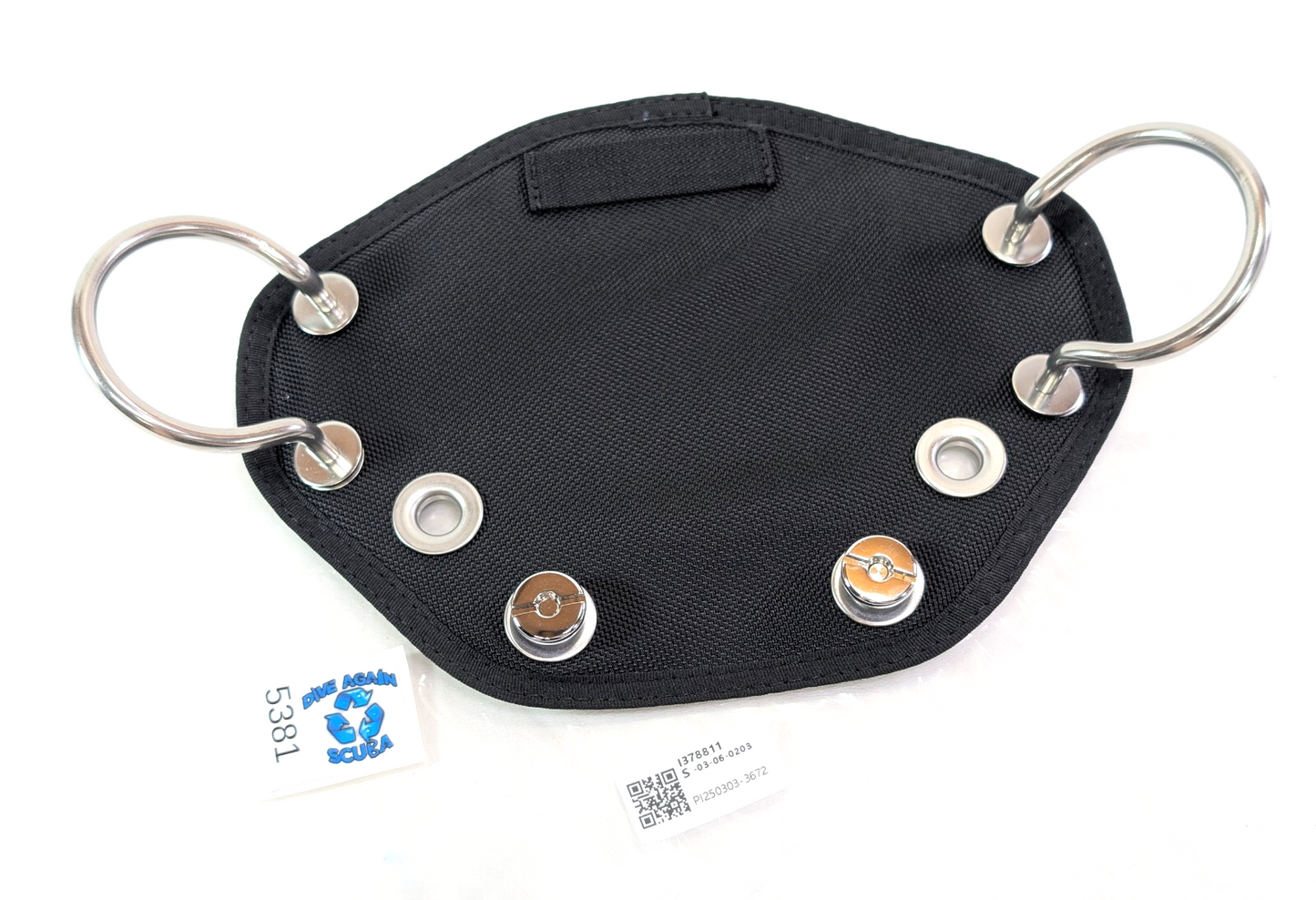 Scuba Dive BCD Butt Plate + Book Screws, Clip Loops Harness Board Sidemount Tech1