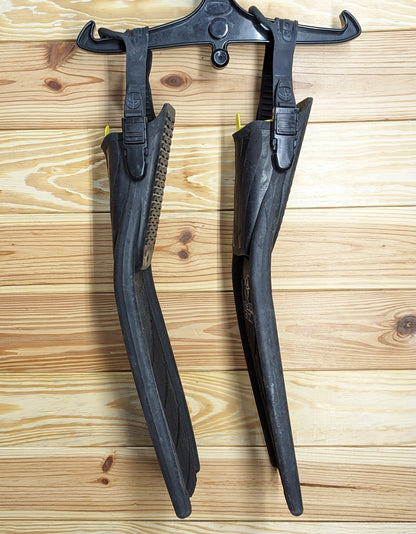 Genesis Blitz Open Heel Adjustable Scuba Dive Snorkel Split Fins Flippers Small