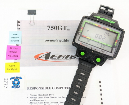 Aeris 750GT Wireless Hoseless Wrist Nitrox Scuba Dive Computer 750 GT Data Trans