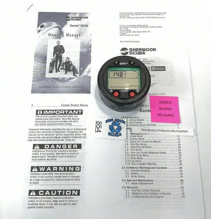 Sherwood Courier CR100 Air Scuba Dive Computer Puck Module Aqua Lung Matrix II 2