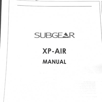 Sub gear / Scubapro XP Air 54 Page Scuba Dive Computer Printed Manual XPA, XPAir