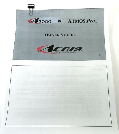 Aeris A300G & Atmos Pro Scuba Dive Computer Manual Printed A 300 G