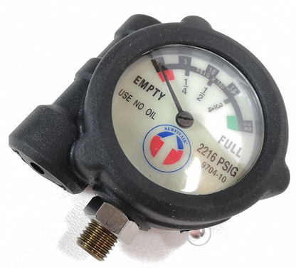 Survivair SCBA Resipirator 9704-10 Pressure Gauge Visual Alarm Light 2216 PSIG