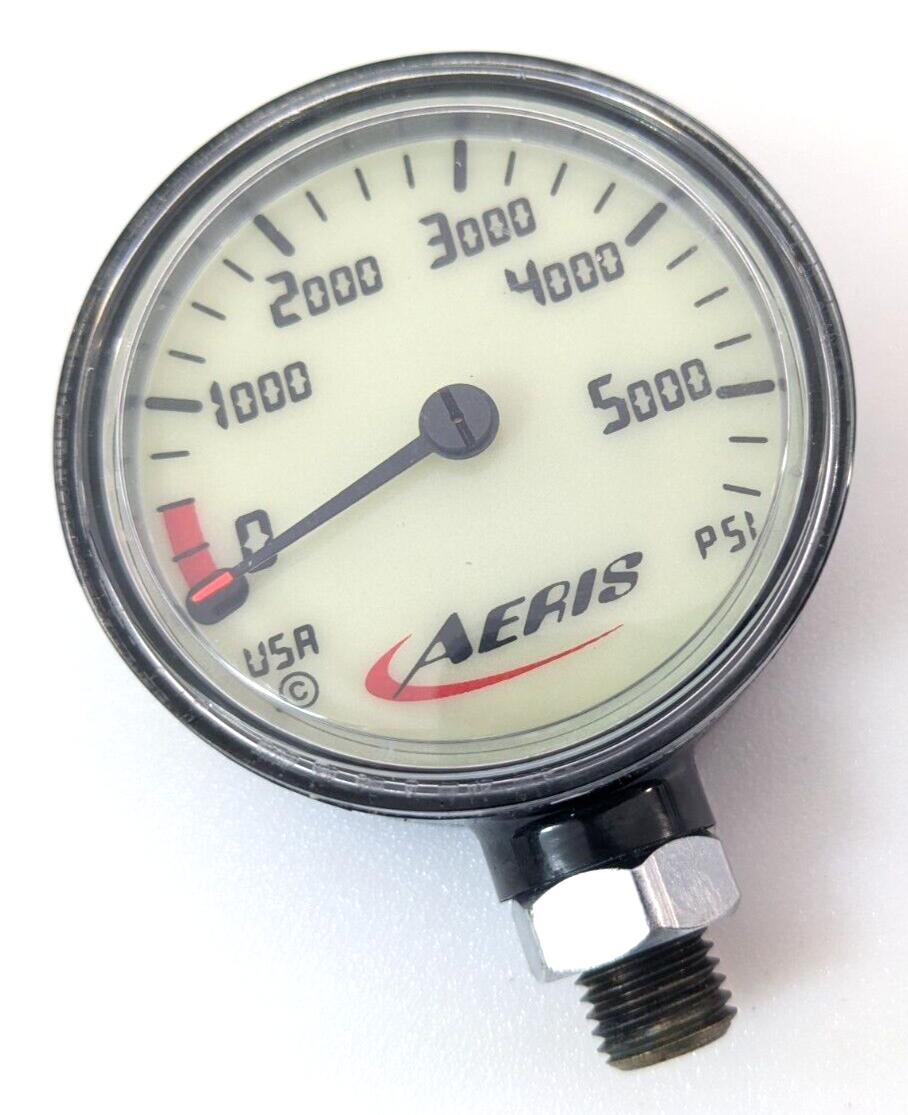 Aeris 5500 Scuba Dive Pressure Gauge SPG Fits Oceanic, Sherwood, Genesis & More