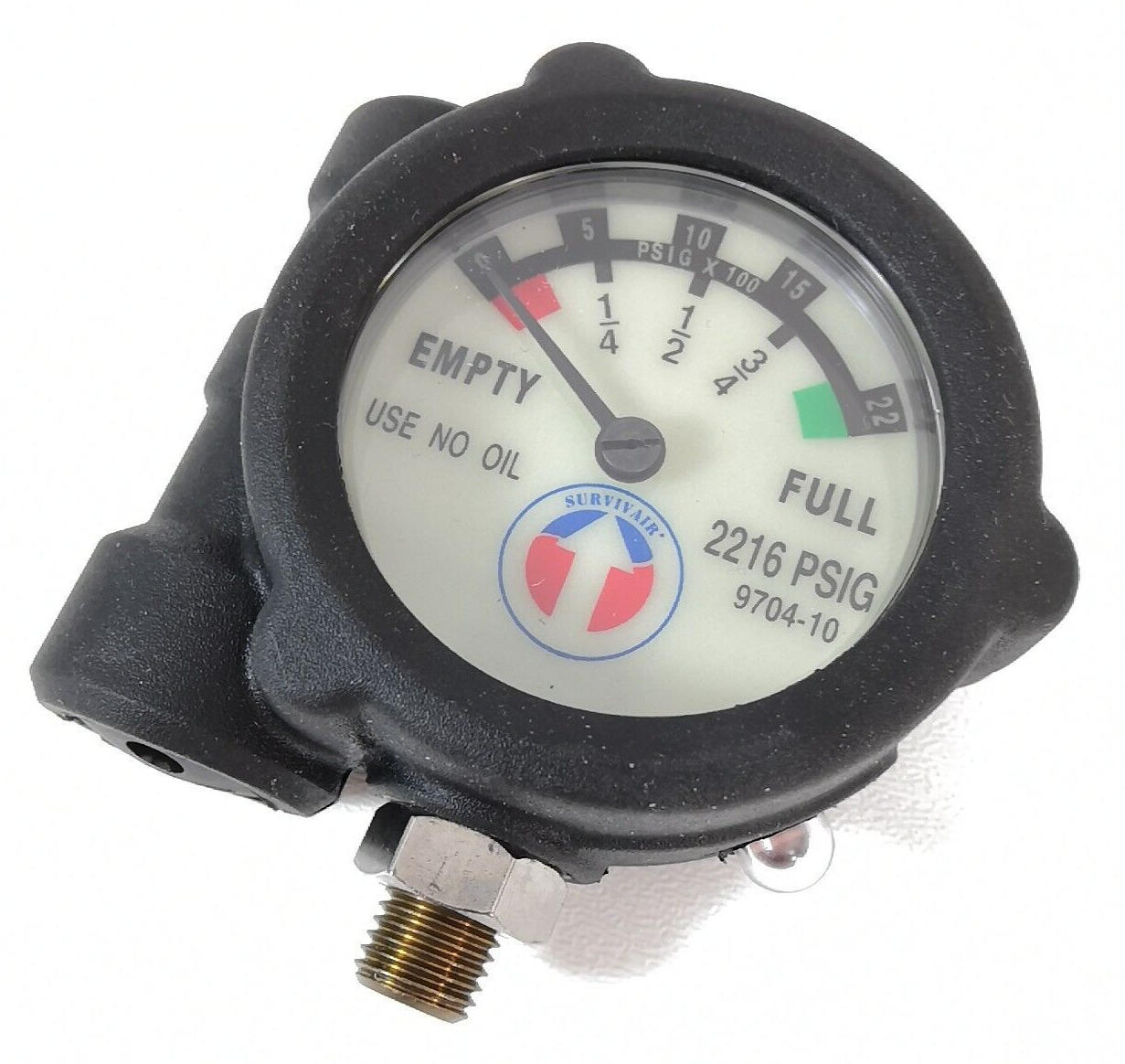 Survivair SCBA Resipirator 9704-10 Pressure Gauge Visual Alarm Light 2216 PSIG