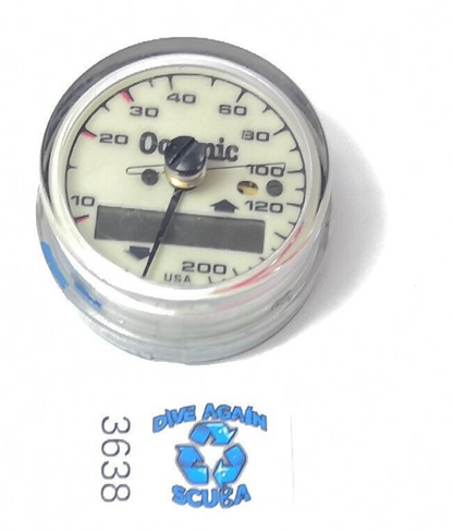 Oceanic 200ft Depth Gauge Puck Module Scuba Dive + Max Depth Gauge DataMax 2