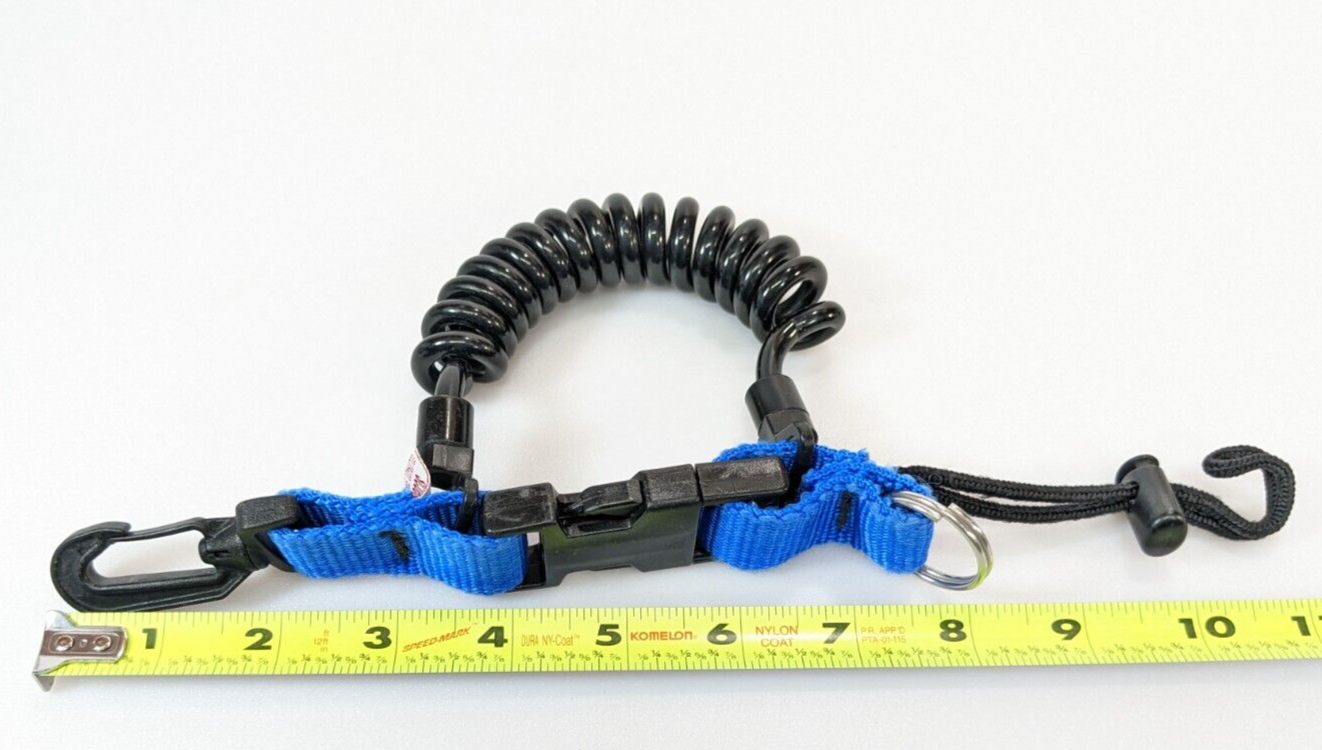 Innovative Scuba Stretch Diving Dive Coil Lanyard Quick Release Buckle Snaps