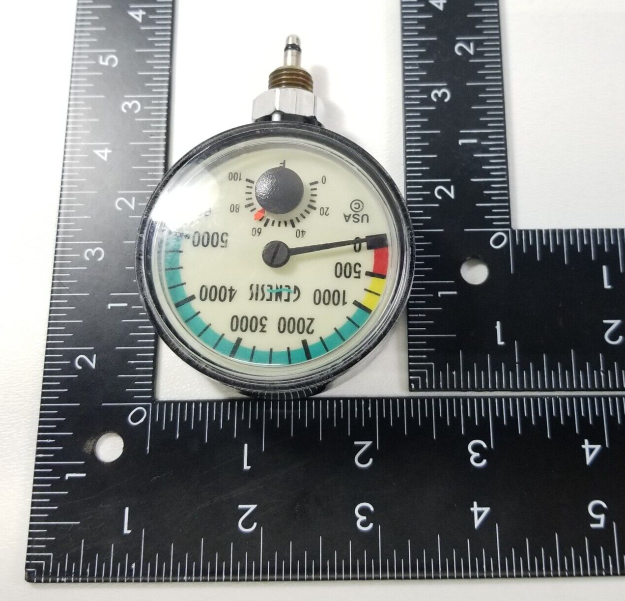 Genesis Sherwood 5000 PSI SPG Submersible Scuba Pressure Gauge w Thermometer