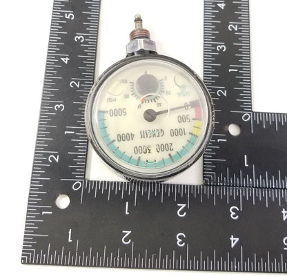 Genesis Sherwood 5000 PSI SPG Submersible Scuba Pressure Gauge w Thermometer