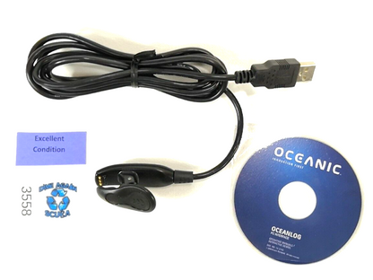 Oceanic / Aeris USB Data Cable Epic Geo Atom 2, 3, 3.1, F.10 Scuba Dive Computer