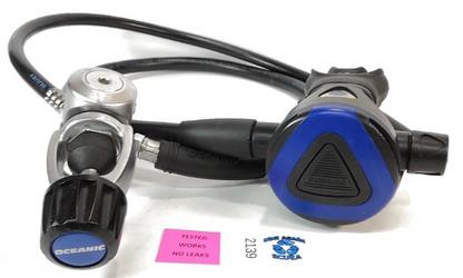 Oceanic Delta 2 Scuba Dive Regulator Set Yoke 1st Stage Adjustable Balanced 2nd