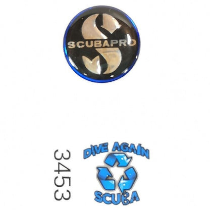 SCUBAPRO Logo Purge Button Decal Sticker R190, G250, G250HP, G200, G200B   #3453