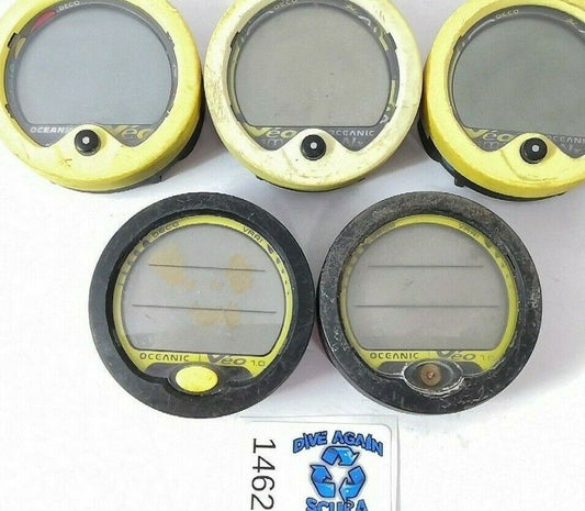 5x Lot Oceanic Veo 1.0, 100, 100nx Scuba Dive Diving Computer Puck Modules As-Is