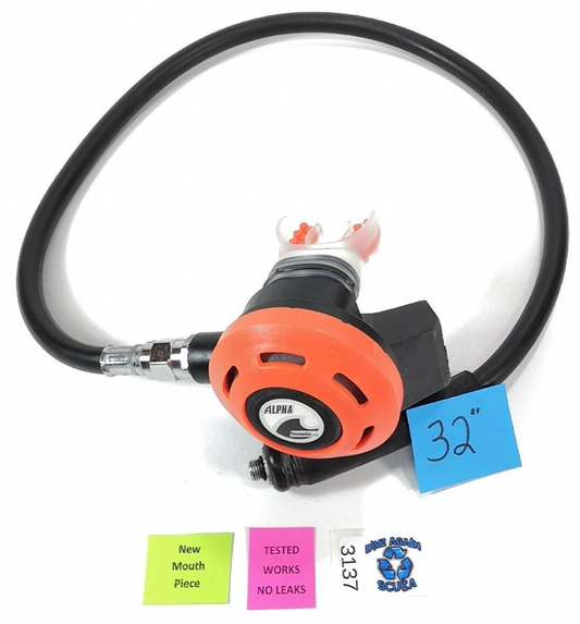 Oceanic Alpha Primary or Octo Second 2nd Stage Regulator Scuba Dive Orange #3137