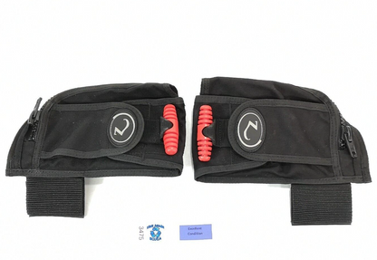 2x ZEAGLE Rear Trim Weight Pockets Pouches Set Scuba Dive BC BCD Ranger LTD 10lb