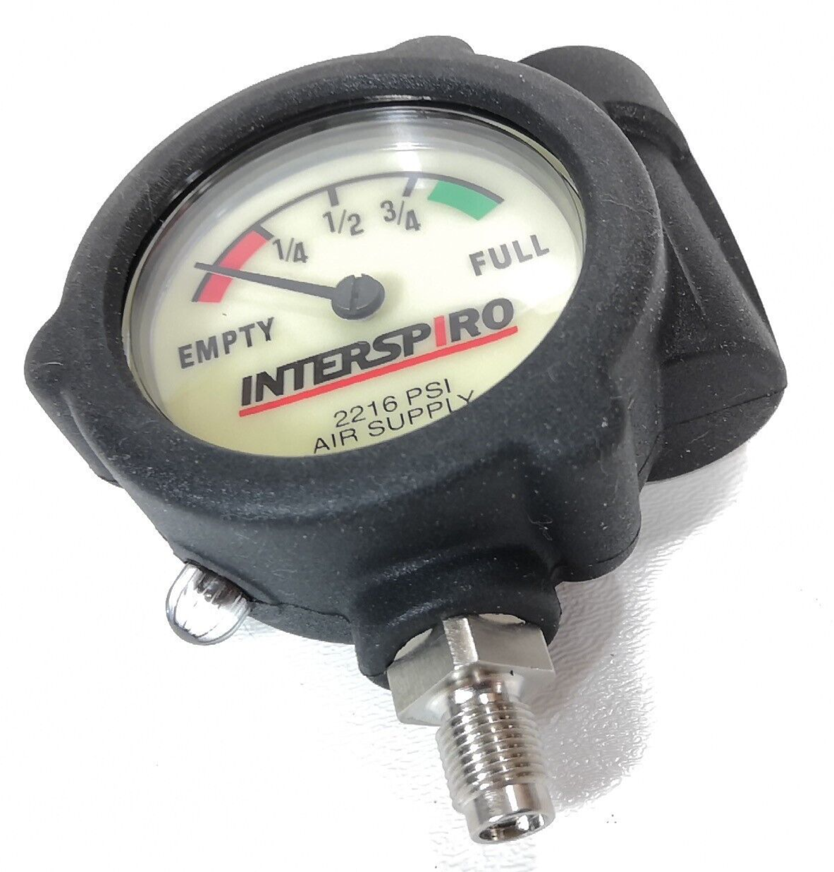 Interspiro SCBA Resipirator 117 Pressure Gauge Visual Alarm Light 2216 PSIG 3291