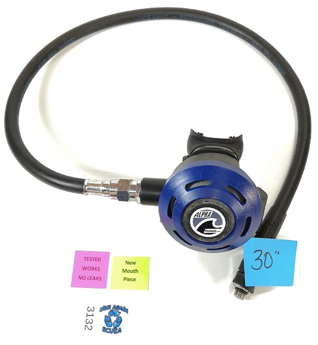 Oceanic Alpha Primary or Octo Second 2nd Stage Regulator Scuba Dive Blue   #3132