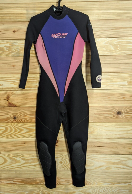 SeaQuest Neo Thins Purple Pink Women's Full Wetsuit 9 - 10 Scuba Dive 3mm 2mm