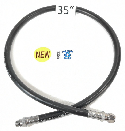 NEW 35" Oceanic High Pressure HP Hose Scuba Dive Computer SPG 5000 PSI     #3355