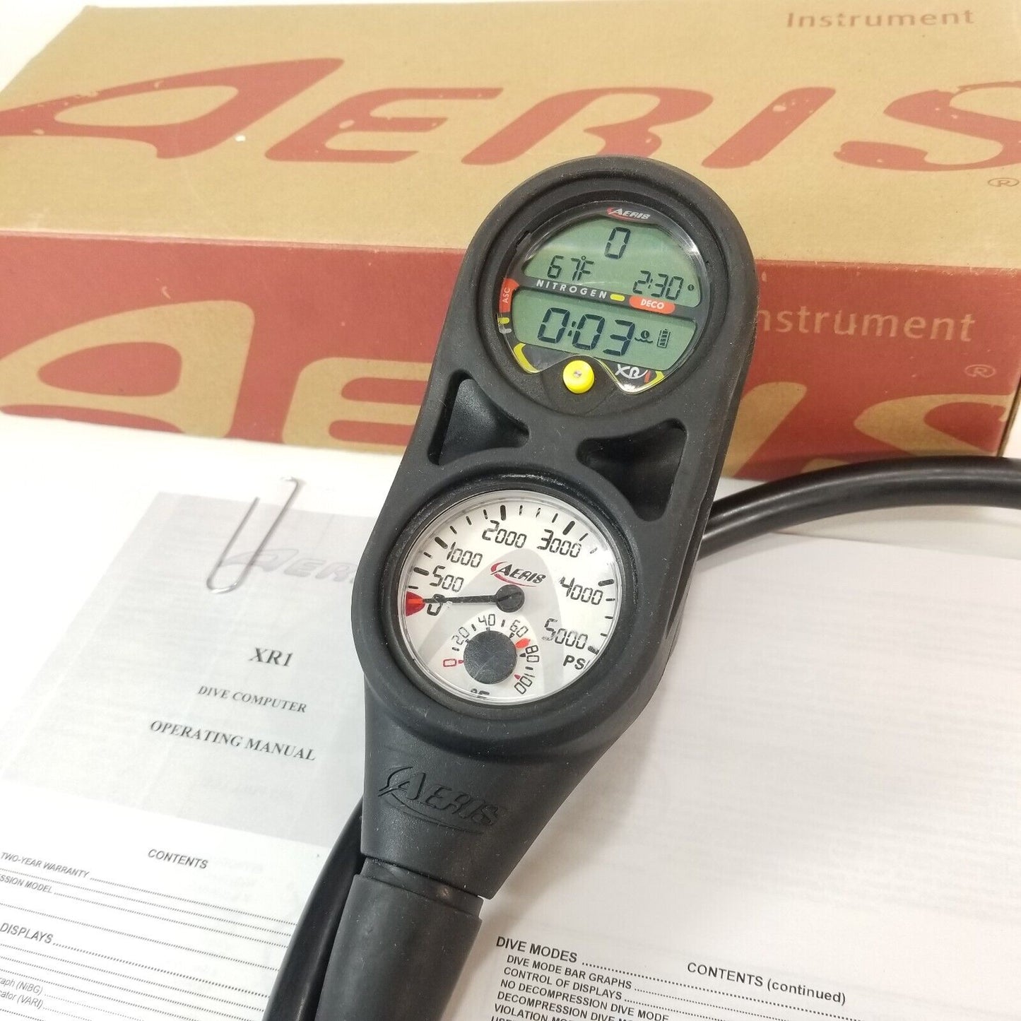 Aeris XR1 2 or 3 Gauge Computer Console Scuba Diving 5000 PSI Pressure Gauge