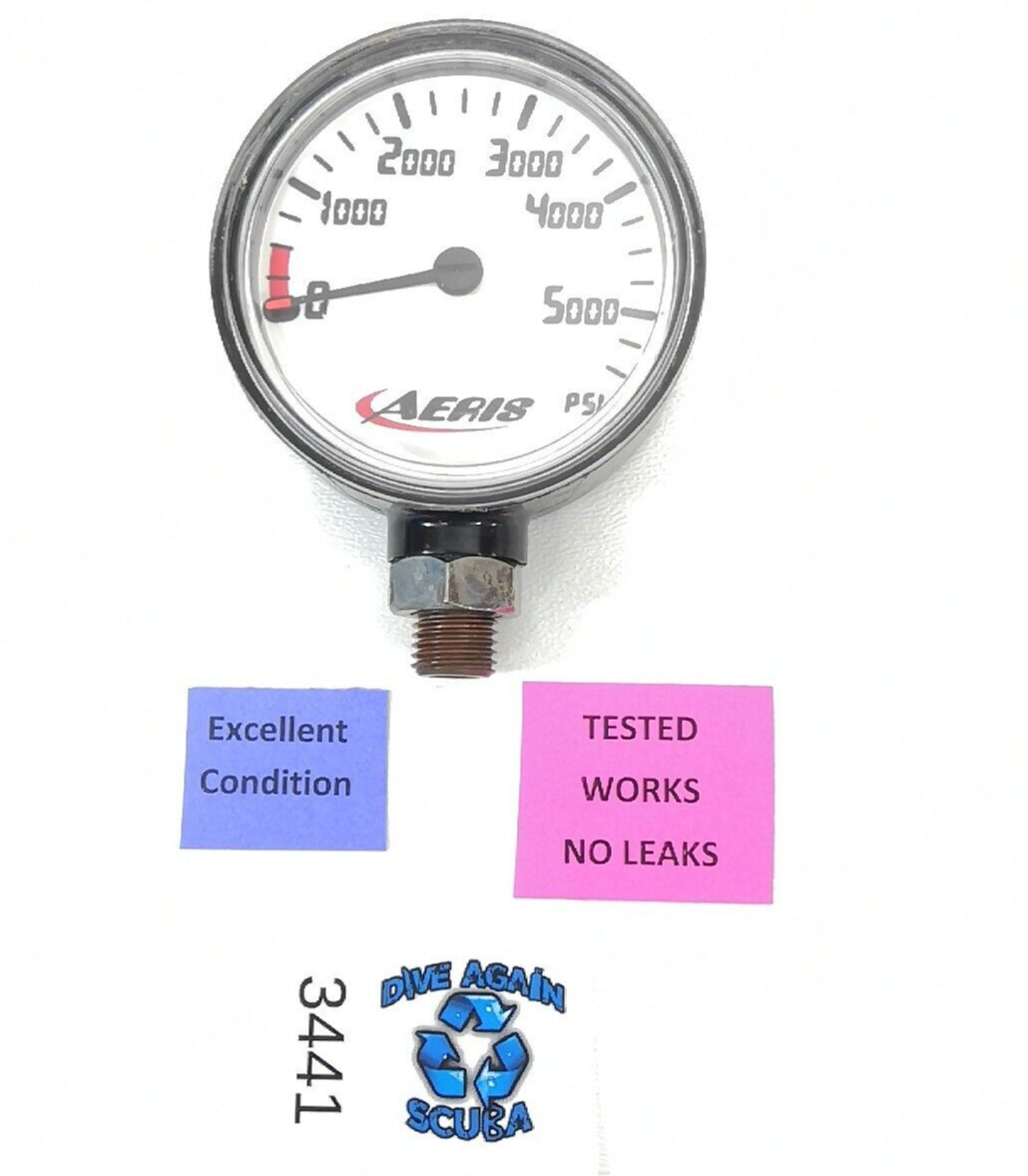 Aeris 5500 Scuba Dive Pressure Gauge SPG Fits Oceanic, Sherwood, Genesis & More